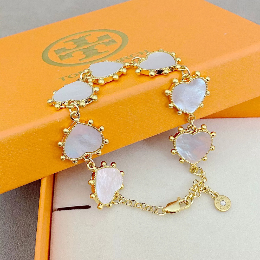 Tory Burch Heart Shape Colorful Drops Vibrant Bracelet